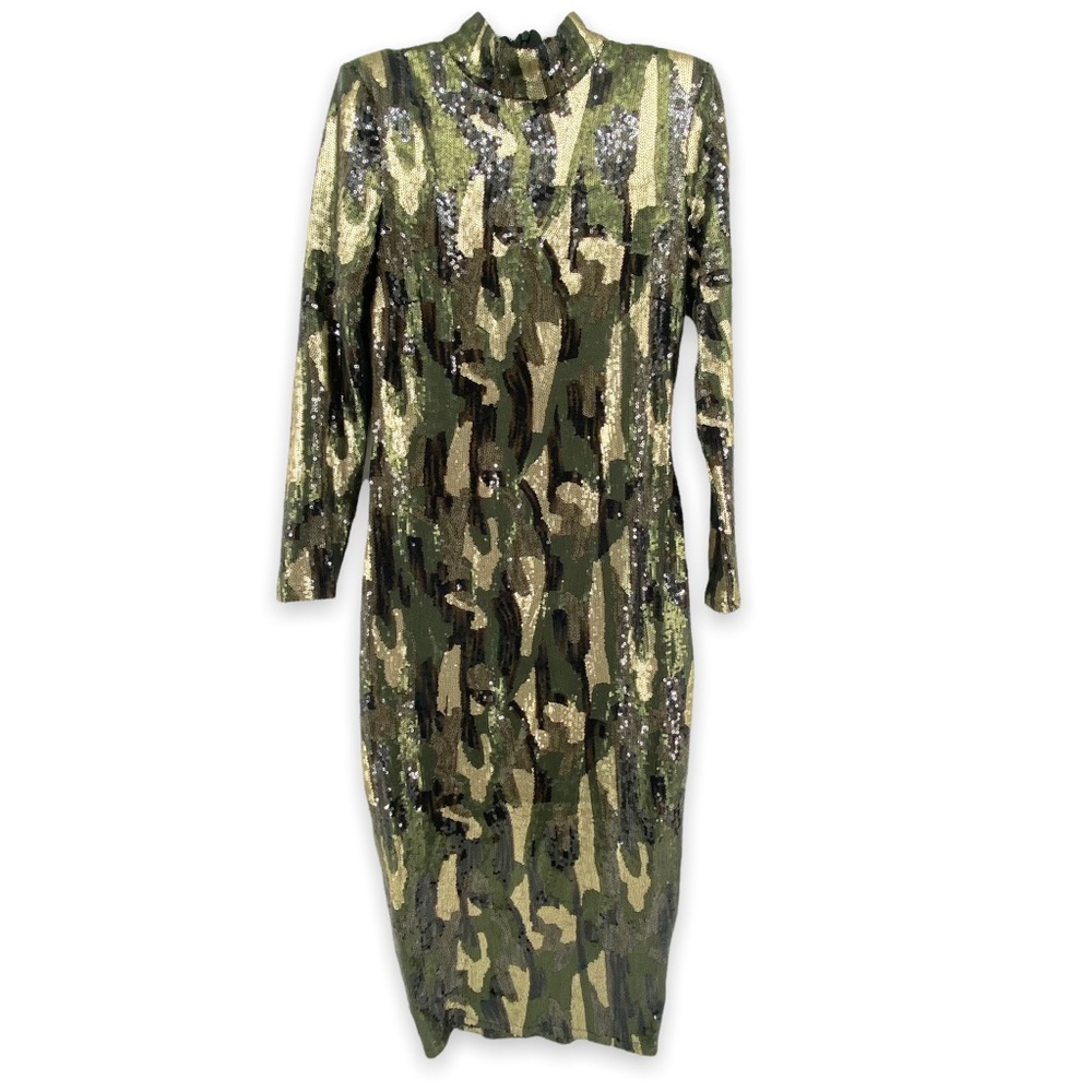 Zara Animal Print Sequin Dress